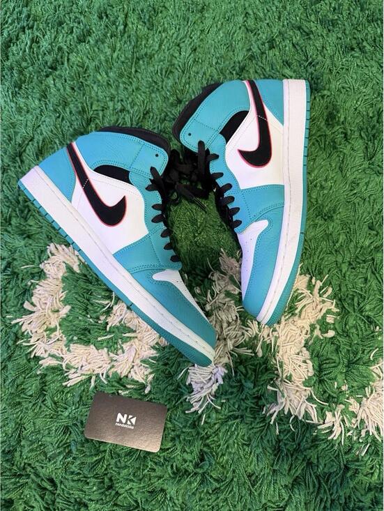 Jordan 1 Mid SE South Beach Turbo Green Retro USED 852542-306 Size 12M main image 8